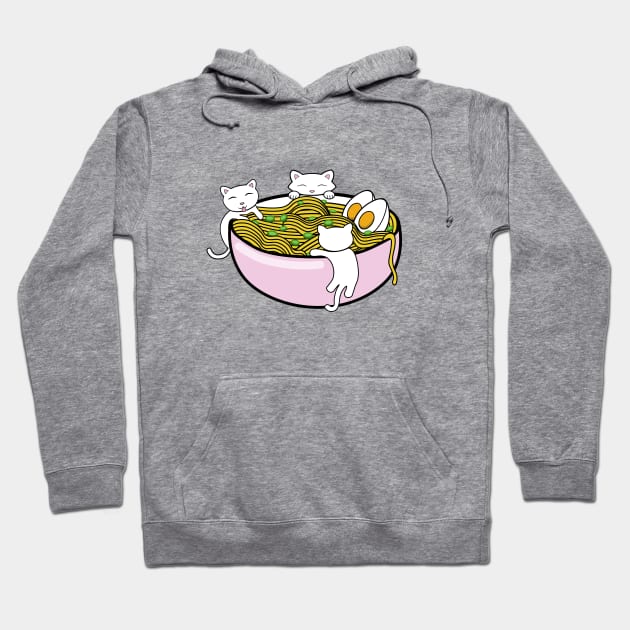 Tasty noodle soup in a pink bowl Hoodie by Purrfect